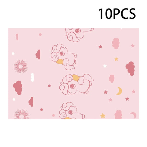 10Pcs Disposable Stick-on Placemats for Kids Baby Eating Waterproof Table Placemat ST (BPA-Free, NO FDA Certification) - Horse - 1
