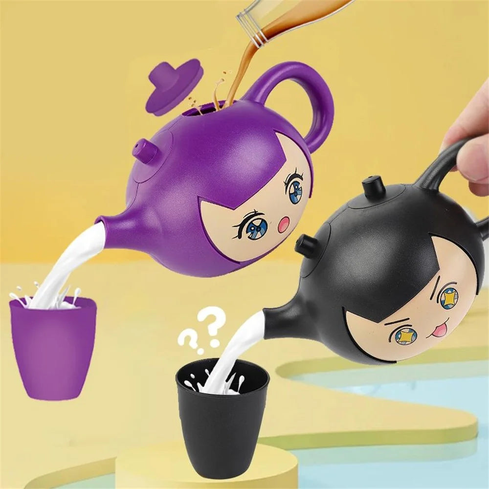 GS-3373 Children Science Experiment Cartoon Teapot Magic Props Students Performance Magic Toy - Black - 2