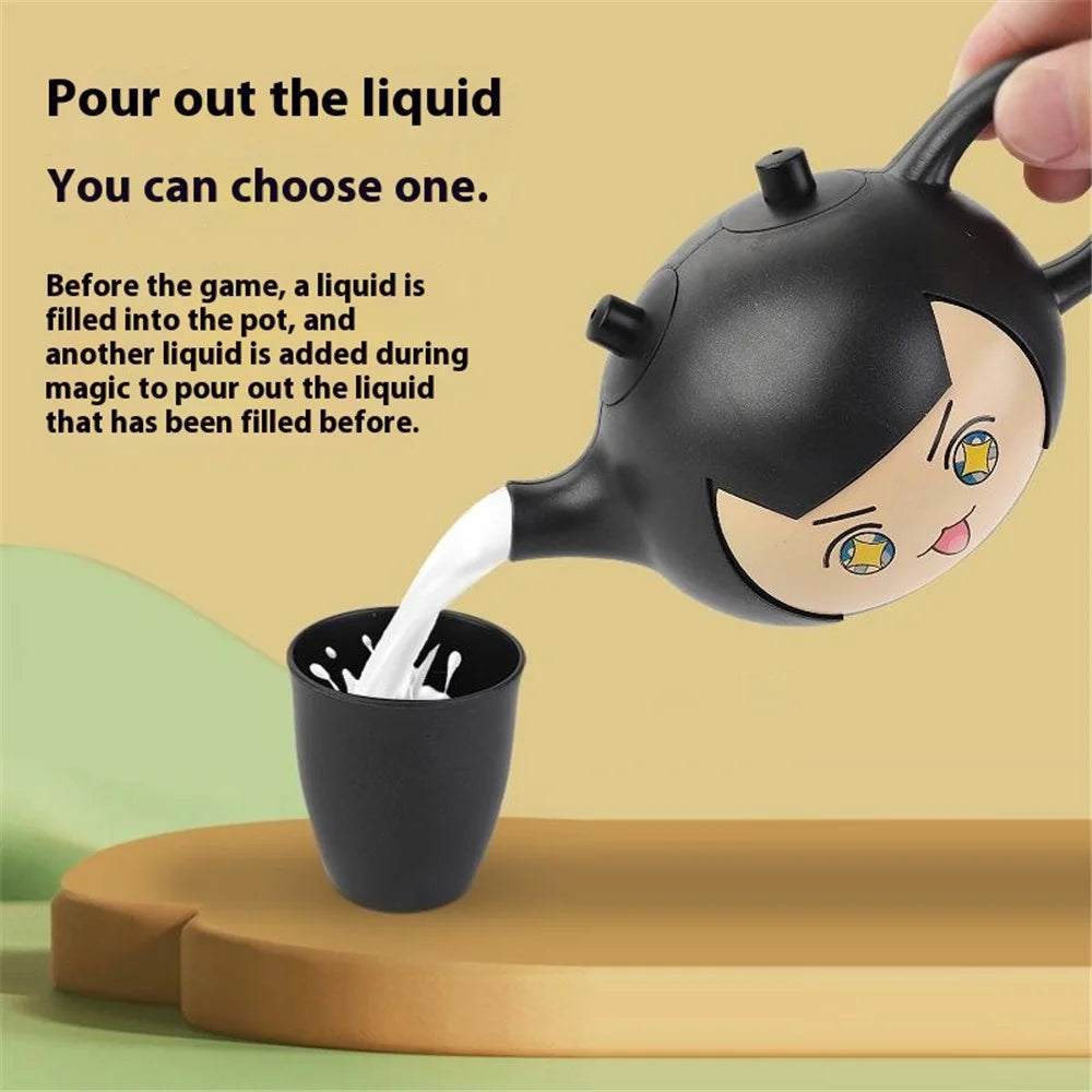 GS-3373 Children Science Experiment Cartoon Teapot Magic Props Students Performance Magic Toy - Black - 4