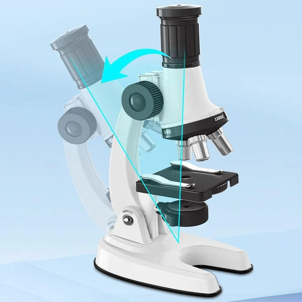 C2227A Kids Microscope Kit 1200x Magnification Kids Beginner Microscope Science Education Experiments - 5