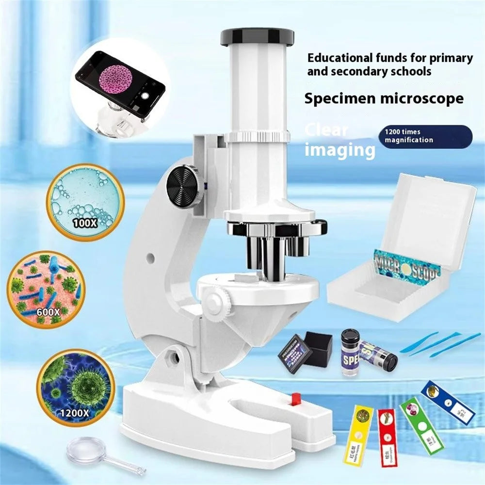 2235 Children Microscope 1200X Magnifying Phone Observation STEM Students Science Experiment Toy - 3
