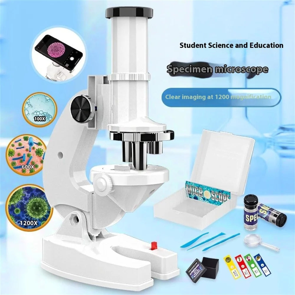 2235 Children Microscope 1200X Magnifying Phone Observation STEM Students Science Experiment Toy - 7