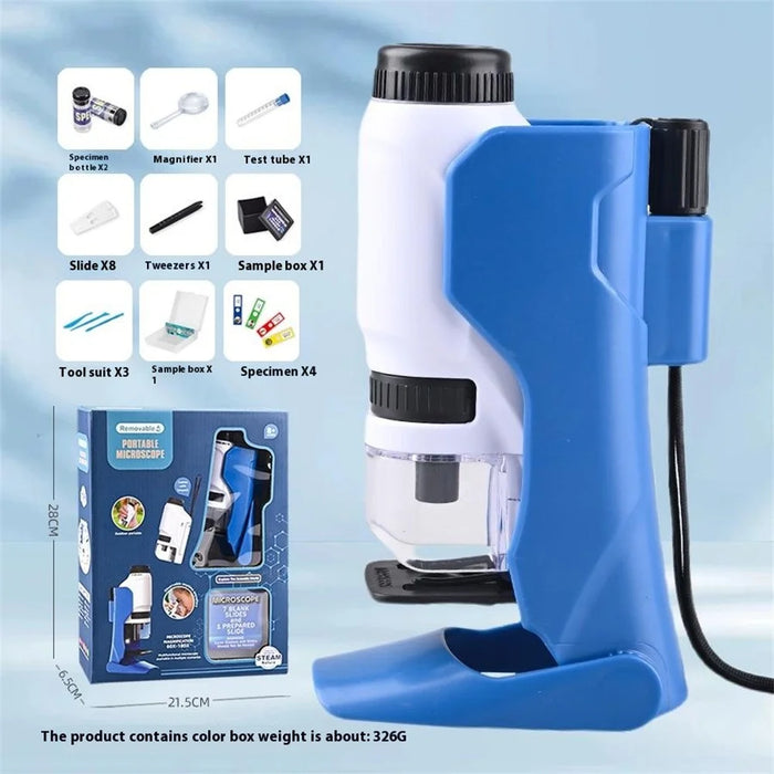 2228 Portable Handheld Microscope 180X Biological Magnification Students Outdoor Observe Science Toy - 2
