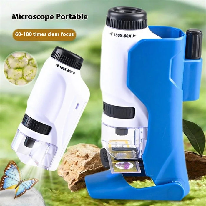 2228 Portable Handheld Microscope 180X Biological Magnification Students Outdoor Observe Science Toy - 5