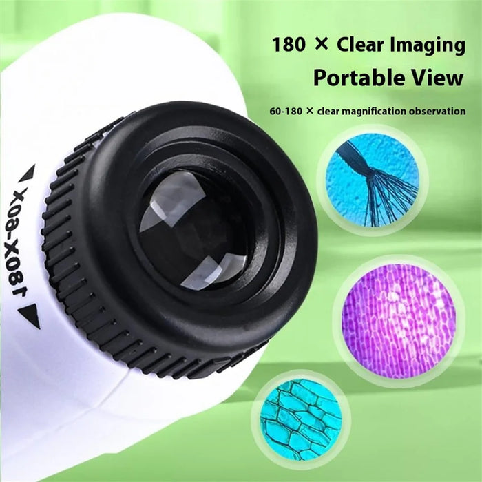 2228 Portable Handheld Microscope 180X Biological Magnification Students Outdoor Observe Science Toy - 7