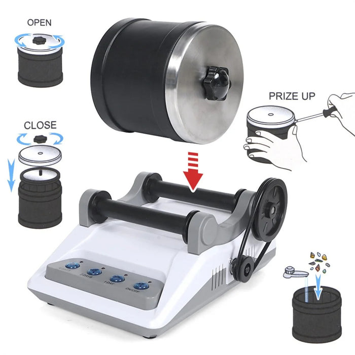 Children's Fun Electric Gem Polishing Machine Physical Science Experiment Kit Educational Toy - US Plug - 5