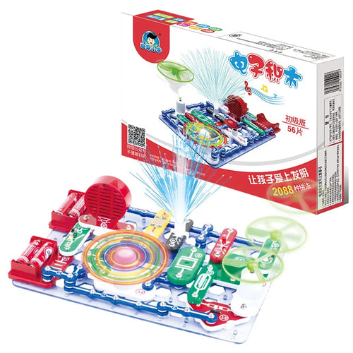 DIANXUEXIAOZI Electronic Building Blocks for Kids Circuits Physics Experiment STEM Toy Educational Kit - 1