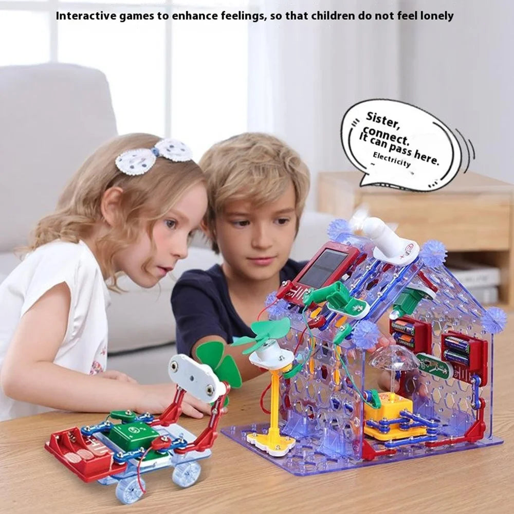 DIANXUEXIAOZI Electronic Building Blocks for Kids Circuits Physics Experiment STEM Toy Educational Kit - 7