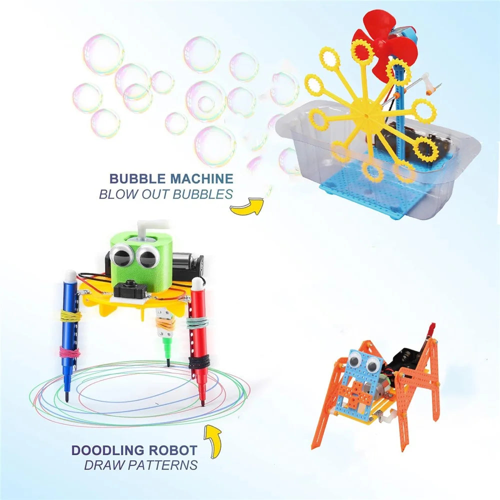 Science Experiment Assembly Kit DIY Robot Building Block Set for Elementary Students Educational Toy - 3