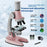 3301 STEM Educational Microscope Toy 100X / 600X / 1200X Magnification Science Kit Biology Experiment Equipment - Pink - 3