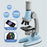 3301 STEM Educational Microscope Toy 100X / 600X / 1200X Magnification Science Kit Biology Experiment Equipment - Pink - 6