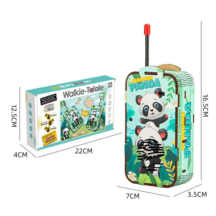 MQ-16 / 17 Kids DIY Walkie Talkie Building Kit STEM Educational Gift Self-Assembly Electronic Model Toy - Dinosaur Pattern - 6
