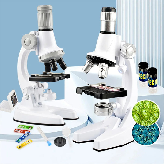 Children Microscope 1200X Magnification Tool Elementary School Student STEM Science Experiment Boys Girls Educational Toy - 2232 - 2