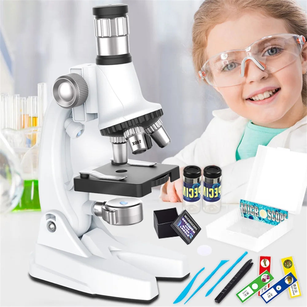 3304 Children Microscope Kit 1200X Magnification Science Toys for Kids Students Microscope STEM Educational Toy - 4