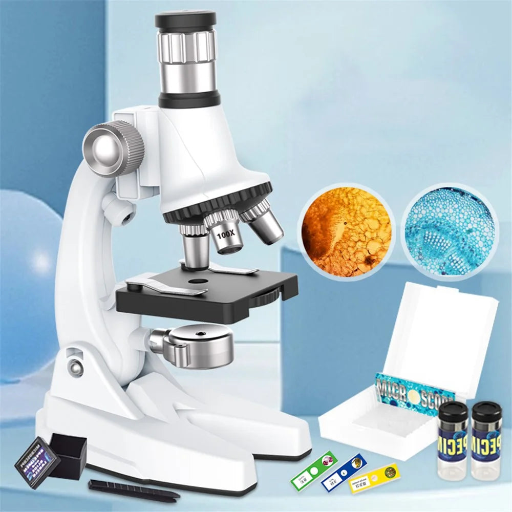 3304 Children Microscope Kit 1200X Magnification Science Toys for Kids Students Microscope STEM Educational Toy - 5