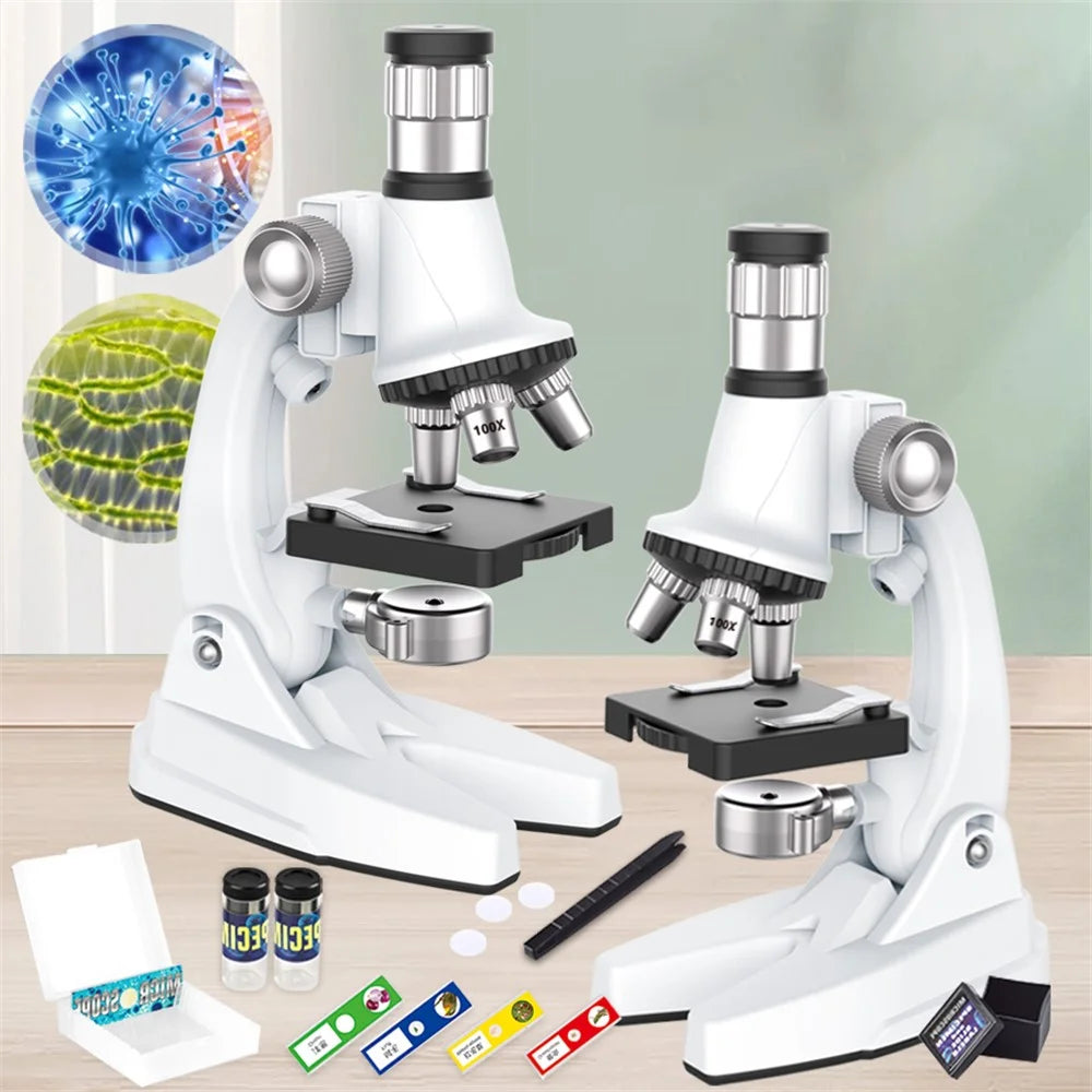 3304 Children Microscope Kit 1200X Magnification Science Toys for Kids Students Microscope STEM Educational Toy - 6