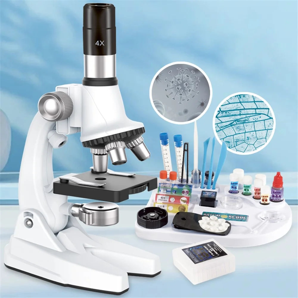 QB2229 100x / 600x / 1200x Magnification Microscope Children Science Educational Toy - 2