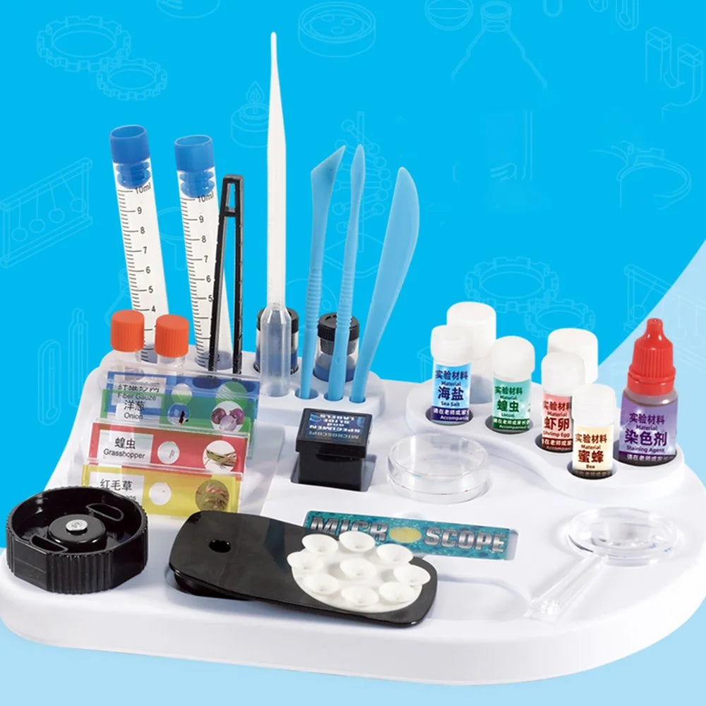 QB2229 100x / 600x / 1200x Magnification Microscope Children Science Educational Toy - 5