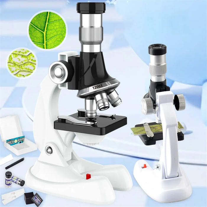 QB3303 1 Set Elementary School Student STEM Microscope 1200X Magnification Tools for Children - 3