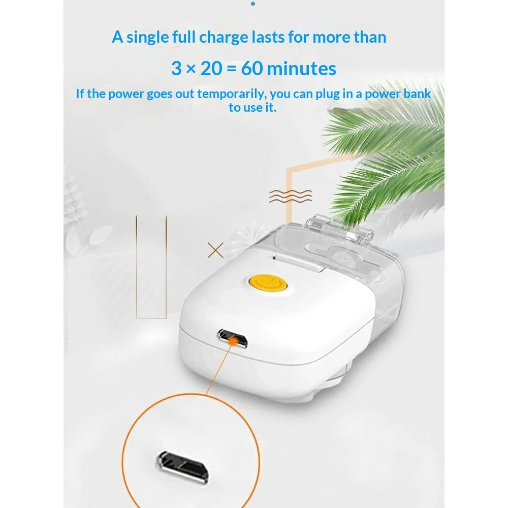 YS38E Portable Nebulizer Ultrasonic Handheld Inhaler with Mask for Adult Kids Home Use - White - 3