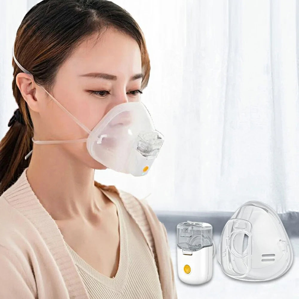 YS38E Portable Nebulizer Ultrasonic Handheld Inhaler with Mask for Adult Kids Home Use - White - 5