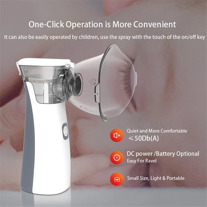 Handheld Nebulizer Medical Silent Ultrasonic Inhalator Relief from Allergies Asthma for Breathing Problems - 4