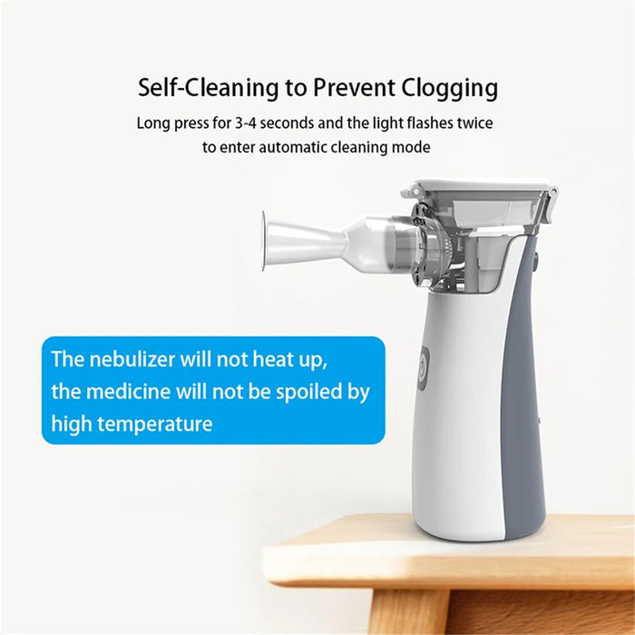 Handheld Nebulizer Medical Silent Ultrasonic Inhalator Relief from Allergies Asthma for Breathing Problems - 6