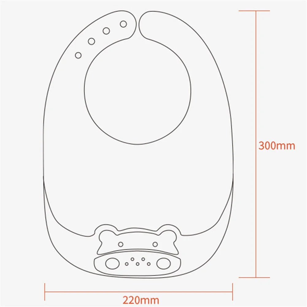 Super Soft Silicone+Nano Silver Baby Bib Food Crumb Catcher Adjustable Toddler Eating Bib with Storage Box ST - Light Yellow - 7