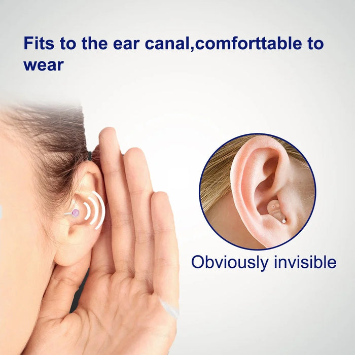 F23D3 Invisible CIC Hearing Amplifier 16 Channels Noise Reduction Wireless Hearing Aid for Elderly Deaf, Single Ear - Left Ear - 5