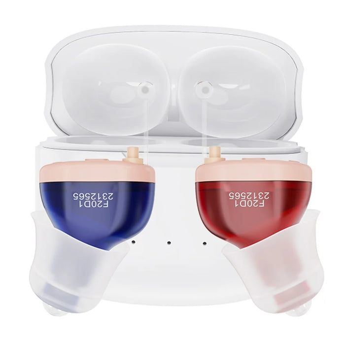 F20D1 Invisible In-Ear Digital Hearing Aid 16-Channel Elderly Noise Reduction Hearing Amplifier (1 Pair) - 1