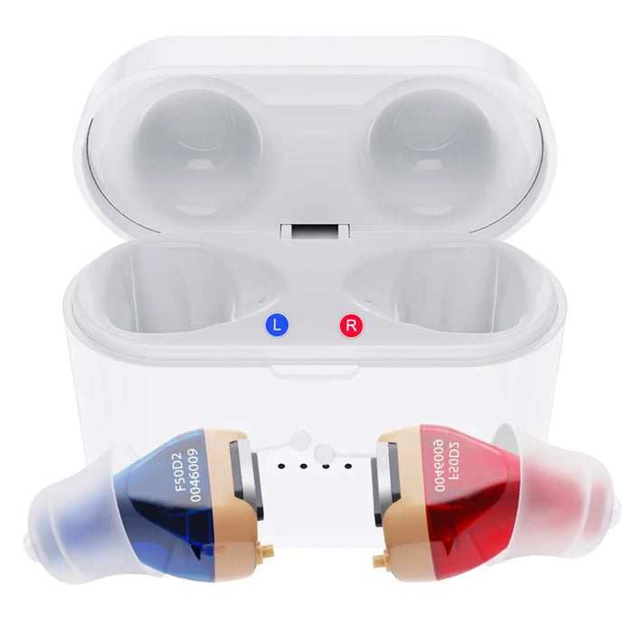 F50D2 Invisible In-Ear Digital Hearing Aid Elderly Noise Reduction Hearing Amplifier (1 Pair) - 1