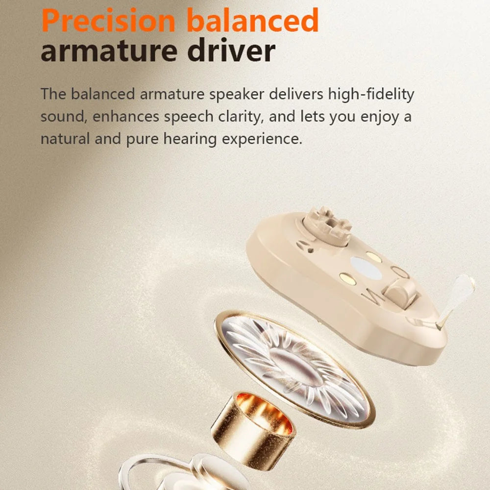 GM-931T CIC Invisible Hearing Aid Rechargeable Elderly Voice Sound Amplifier with Charging Case - Red  /  Blue - 7