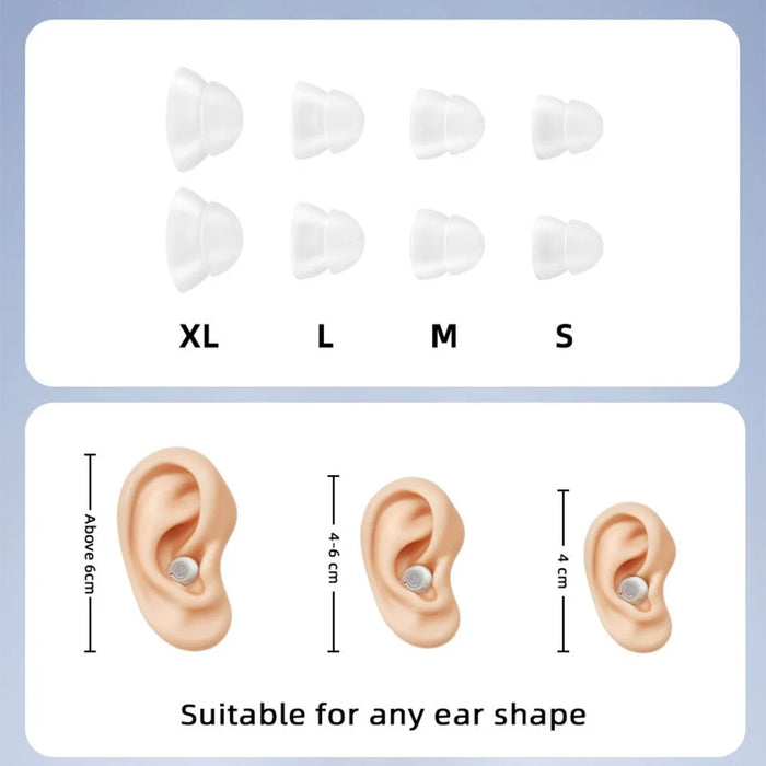 GM-902T Rechargeable Hearing Aid Digital Display Elderly Voice Sound Amplifier with Charging Case - Red Blue  /  White Case - 5