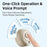 GM-903 Hearing Aid with Charging Case Rechargeable LED Digital Display Voice Sound Amplifier for Elderly - Beige  /  White Case - 4