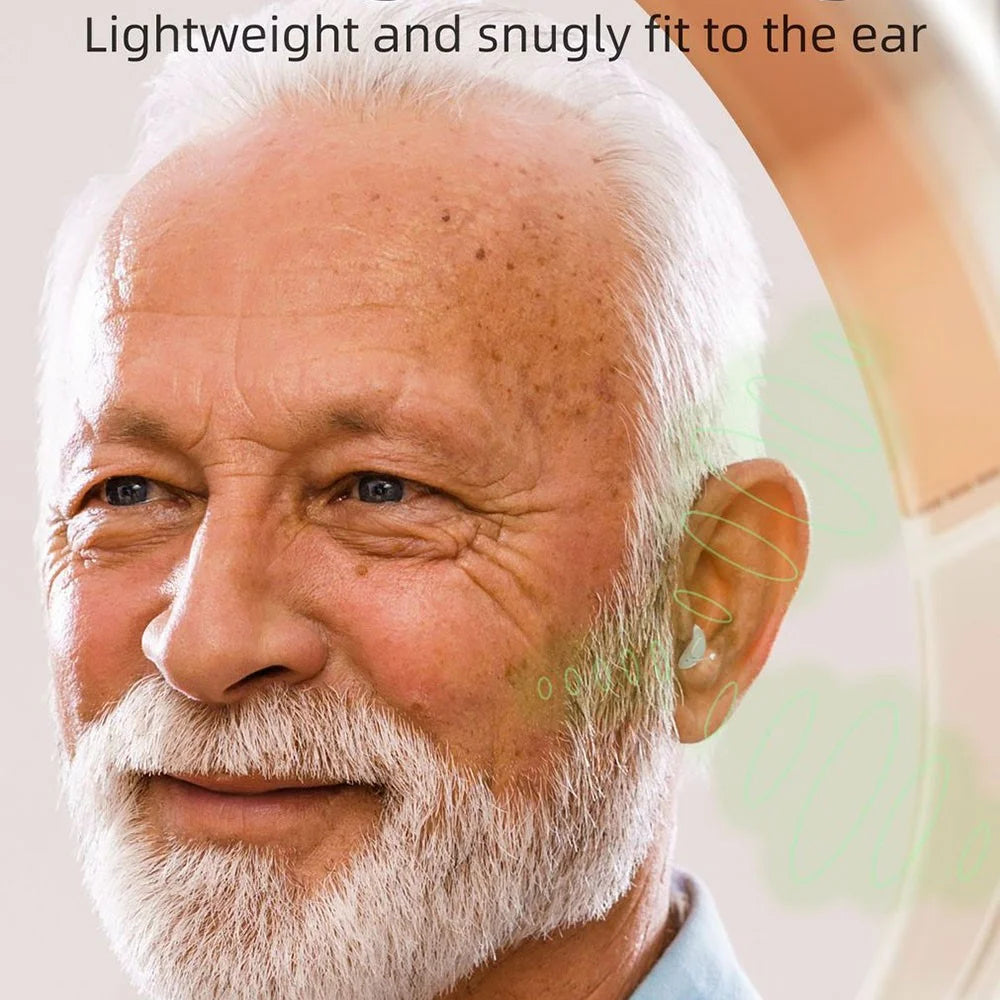 GM-955T CIC Hearing Aids 16 Channel Digital Noise Reduction Elderly Voice Sound Amplifier with Charging Case - White - 2