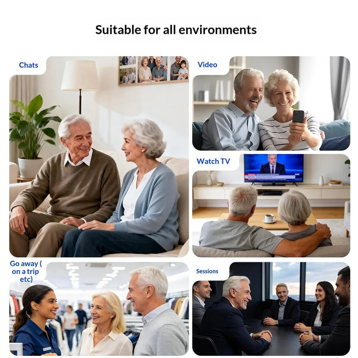 GM-955 In-Ear Hearing Aid Invisible High Power Smart Noise Reduction Voice Amplifier with Charging Case for Elderly - Beige - 4