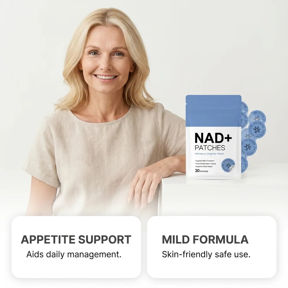 AMZ 30Pcs Body Care Patches NAD+ Anti-Aging Management Gentle Formula Breathable Health Care Patches - 30Pcs - 4