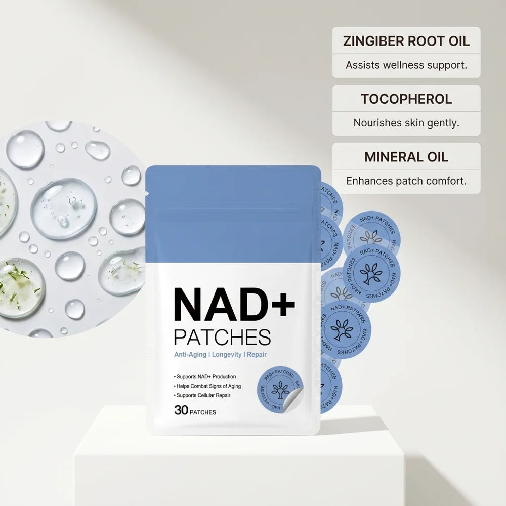 AMZ 30Pcs Body Care Patches NAD+ Anti-Aging Management Gentle Formula Breathable Health Care Patches - 30Pcs - 6