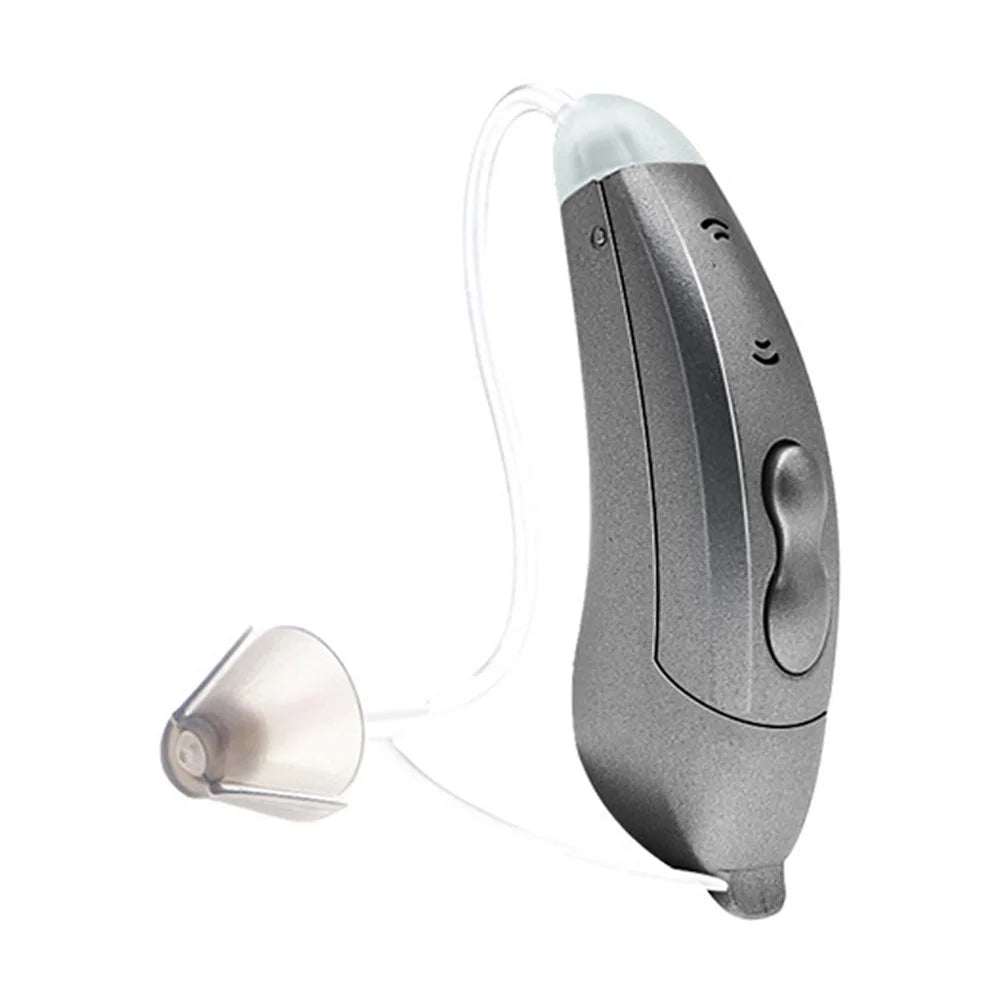 S601 Left Ear Elderly 6-Channel Sound Amplifier Digital Hearing Aid Headset for Elderly, Seniors, Adults - Graphite Grey - 1