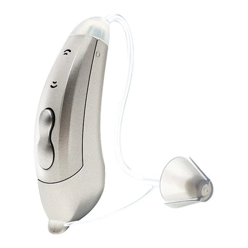 S601 Right Ear Digital Hearing Aid 6-Channel Sound Amplifier Hearing Aid Tool for Elderly, Seniors, Adults - Pearl Grey - 1