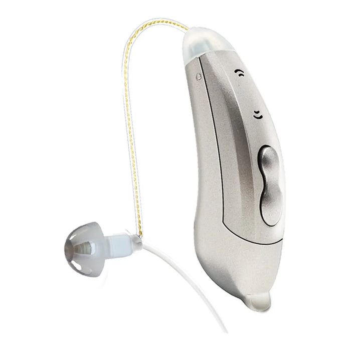 V885P Right Ear Ergonomics Design RIC 10-Channel Digital Hearing Aid Elderly Senior Sound Amplifier Hearing Aid Tool for Deaf People - Pearl Grey - 1