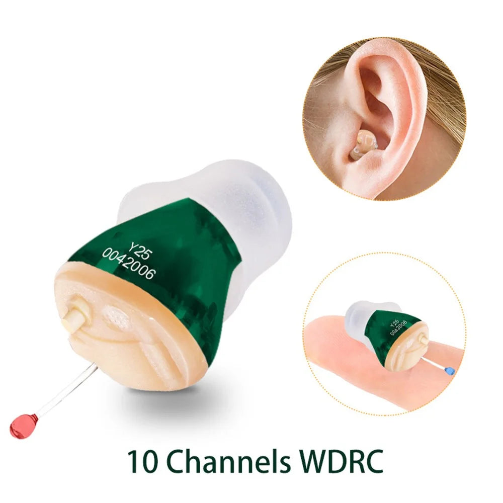 Y25 Right Ear Portable Mini Sound Amplifier WDRC 10-Channel Hearing Aid Elderly / Deaf People Hearing Aid Headset - 2