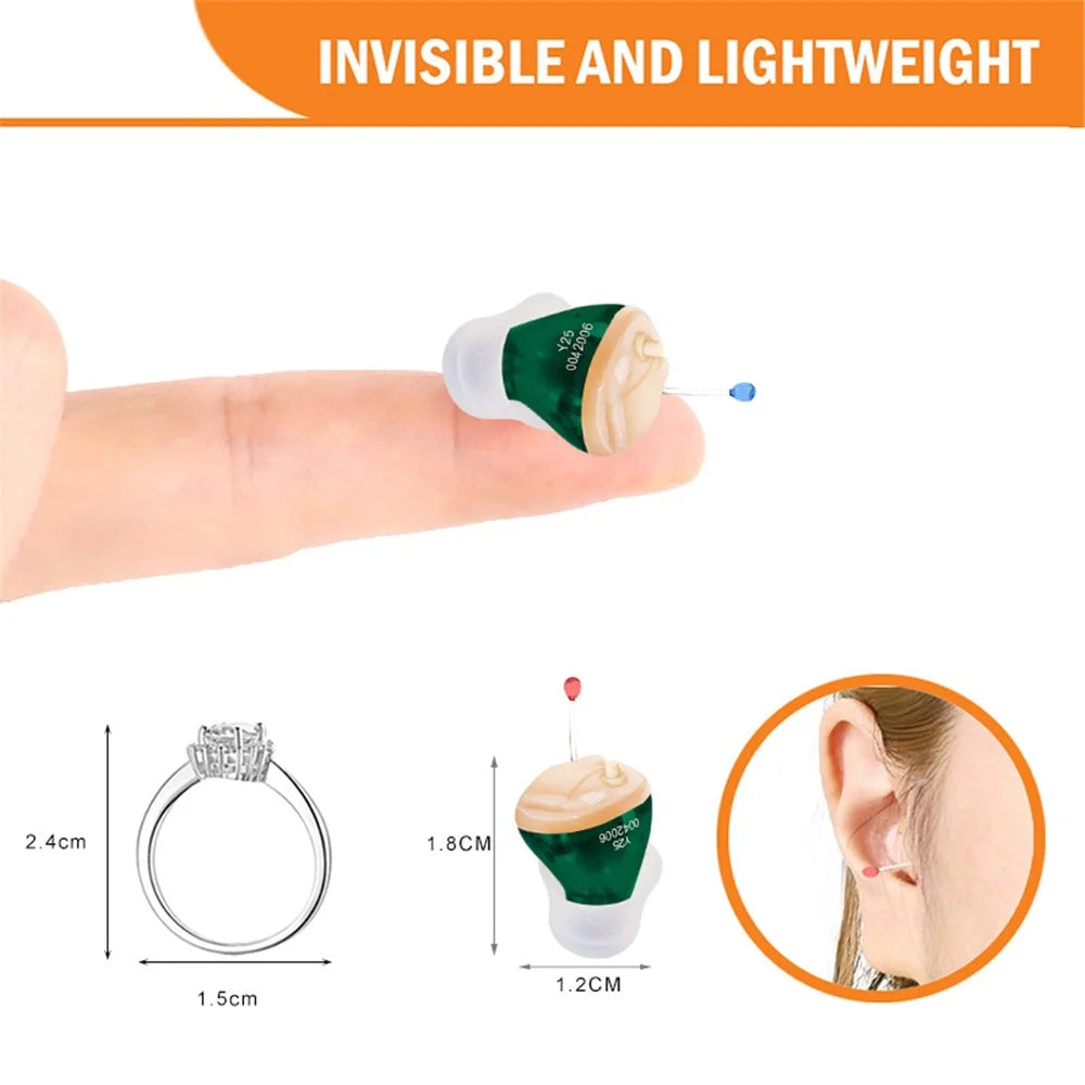 Y25 Right Ear Portable Mini Sound Amplifier WDRC 10-Channel Hearing Aid Elderly / Deaf People Hearing Aid Headset - 3