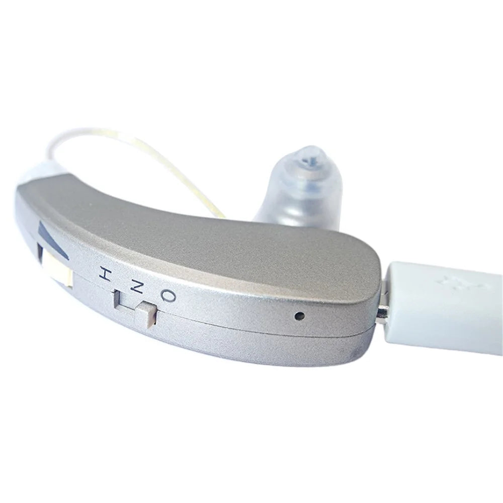 ST01 Right Ear Rechargeable Hearing Aid Ear-Back Type Sound Amplifier Digital Sound Amplification Device with 9 Earplugs for Elderly / Deaf People - 6
