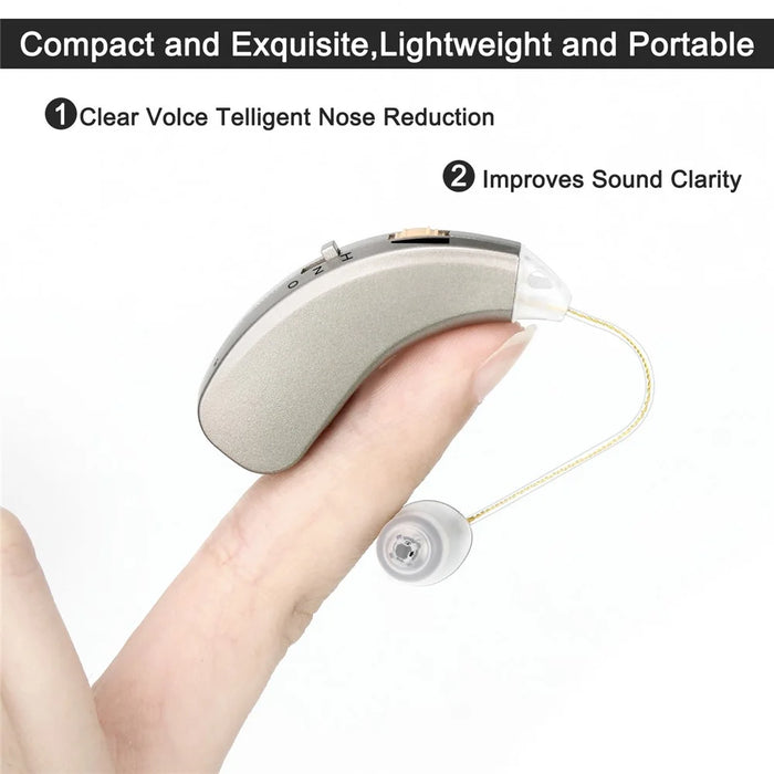 ST01 Left Ear Elderly People Sound Amplifier Deaf People Rechargeable Hearing Aid Ear-Back Type Headset Helping to Aid Hearing - 5