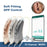 SF101 Left Ear Bluetooth-compatible Hearing Aid 10-Channel Sound Amplifier Digital RIC Sound Amplification Device with 6 Earplugs for Elderly / Deaf People - Pearl Grey - 4