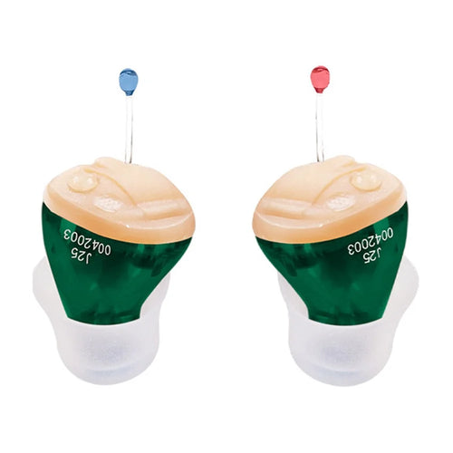 J25 One Pair Wireless Sound Amplifier Simulation Knob Type Hearing Aid Elderly Deaf People Hearing Aid Headset - 1
