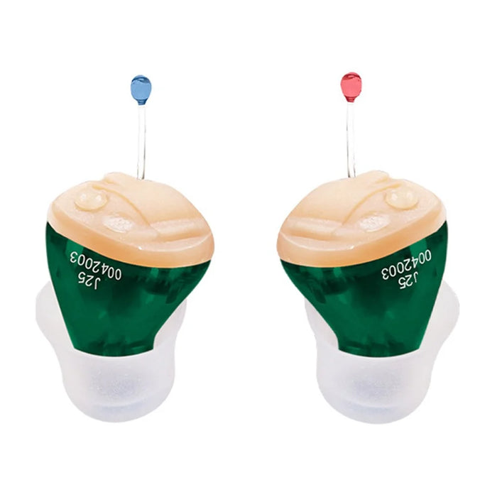 J25 One Pair Wireless Sound Amplifier Simulation Knob Type Hearing Aid Elderly Deaf People Hearing Aid Headset - 1