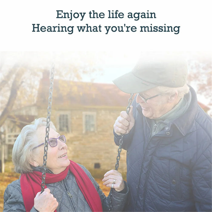 J25 One Pair Wireless Sound Amplifier Simulation Knob Type Hearing Aid Elderly Deaf People Hearing Aid Headset - 3