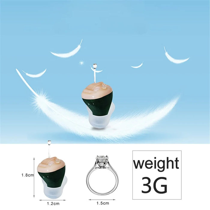 J25 One Pair Wireless Sound Amplifier Simulation Knob Type Hearing Aid Elderly Deaf People Hearing Aid Headset - 7